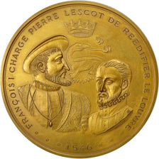 France, Medal, François Ier, Pierre Lescot, Le Louvre, 1971, Bloc, MS(65-70)