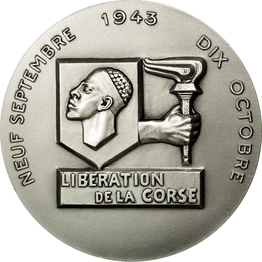 France, Medal, Seconde Guerre Mondiale, Libération de la Corse, MS(65-70)