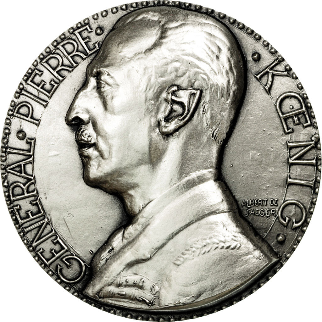 France, Medal, Seconde Guerre Mondiale, Général Koenig, De Jaeger, MS(65-70)