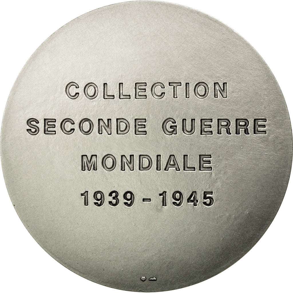 France, Medal, Cherbourg, Port de la Libération, MS(65-70), Silvered bronze