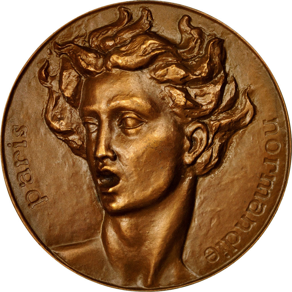 France, Medal, Paris-Normandie, Coeffin, MS(65-70), Bronze