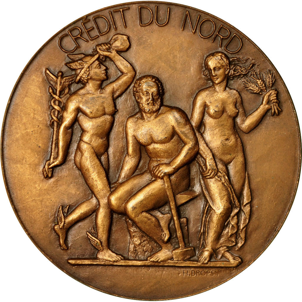France, Medal, Banque, Crédit du Nord, Dropsy, MS(64), Bronze