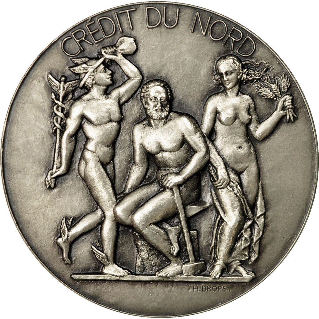 France, Médaille, Banque, Crédit du Nord, Dropsy, SPL+, Argent