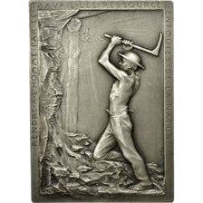 France, Medal, Les Mines de Lens, 1913, Roty, MS(63), Silvered bronze