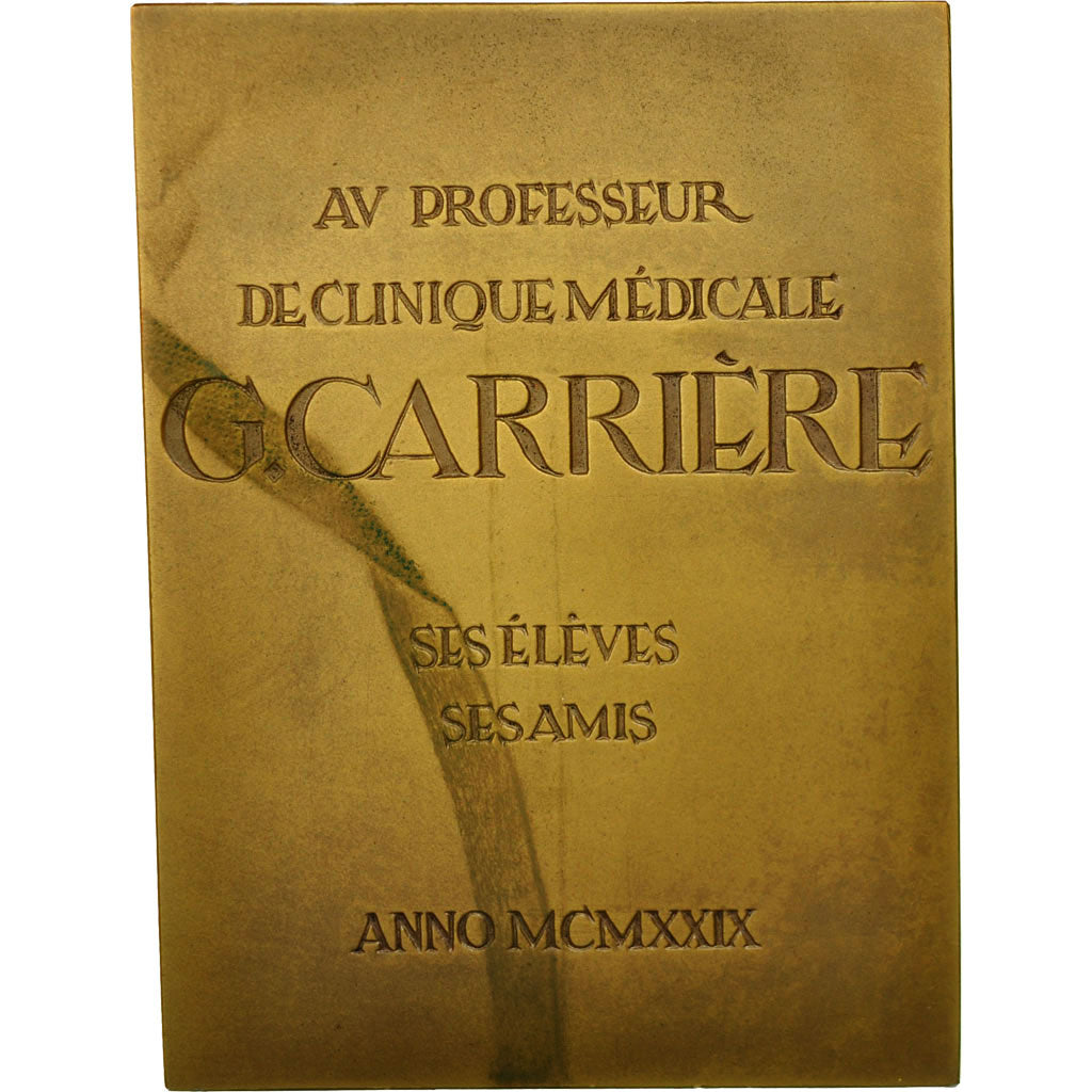 France, Médaille, Médecine, Professeur Carrière, 1929, H. Soubricas, SPL