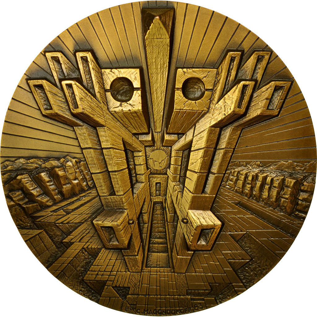 Francia, medaglia, Mutuelle des Fonctionnaires, 1984, Hagondokoff, SPL+, Bronzo