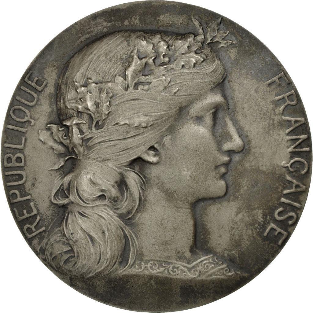 France, Medal, Marianne, République Française, Dupuis.D, MS(63), Silvered