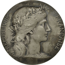 France, Medal, Marianne, République Française, Dupuis.D, MS(63), Silvered