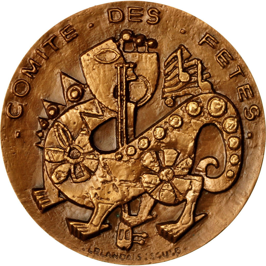 France, Medal, Comité des Fêtes, Le Havre, Lelandais, MS(63), Bronze
