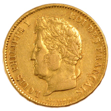 FRANCE, Louis-Philippe, 40 Francs, 1833, Paris, KM #747.1, AU(50-53), Gold,...