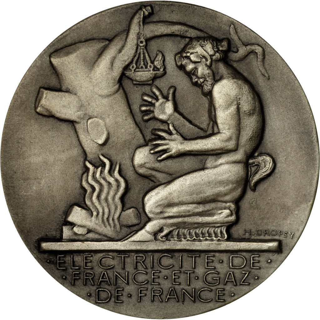 France, Medal, Électricité de France et gaz de France, Dropsy, MS(63)