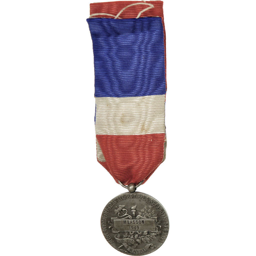 France, Médaille d'honneur du travail, Medal, 1949, Excellent Quality, Borrel