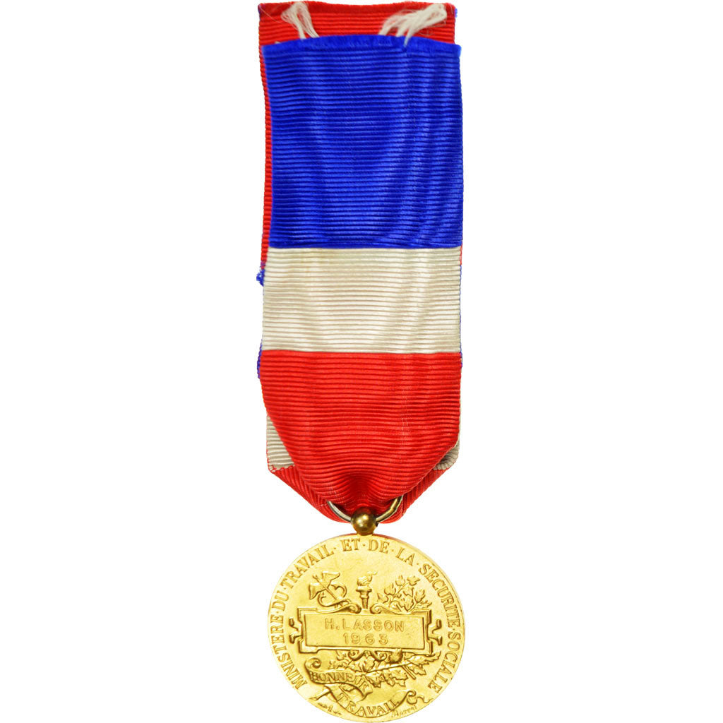 France, Médaille d'honneur du travail, Medal, 1963, Excellent Quality, Borrel