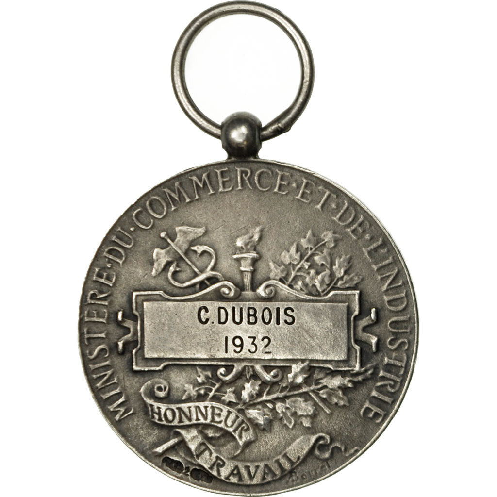 France, Médaille d'honneur du travail, Medal, 1932, Excellent Quality, Borrel