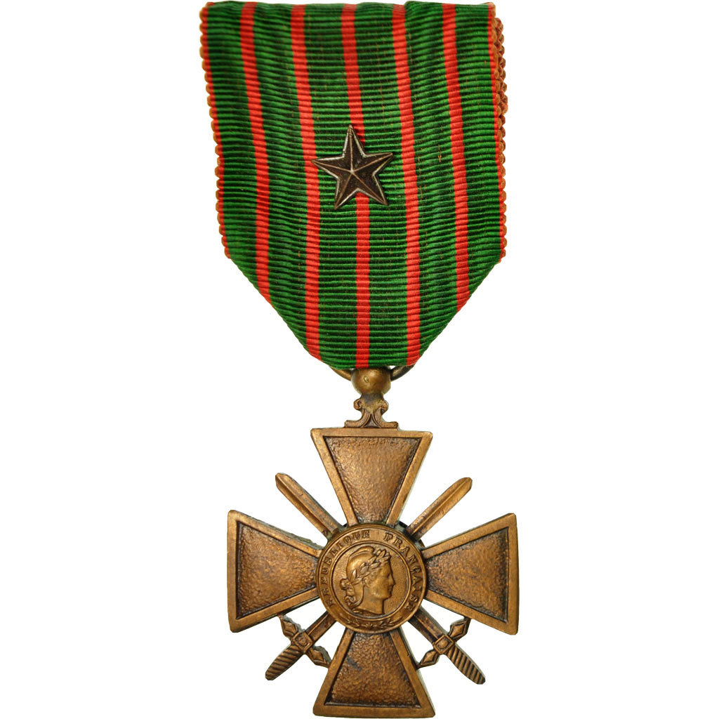 Frankrijk, Croix de Guerre, Une Etoile, Medaille, 1914-1918, Excellent Quality