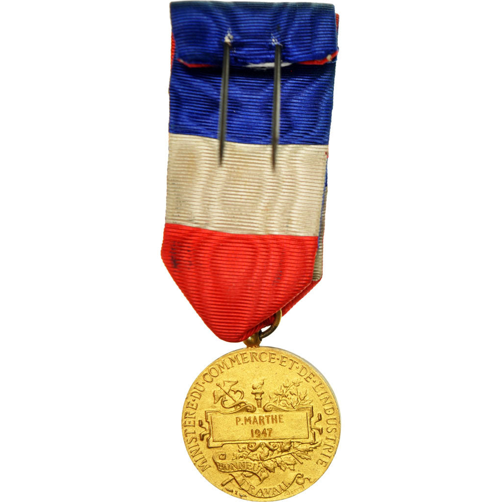 France, Médaille d'honneur du travail, Medal, 1947, Excellent Quality, Borrel