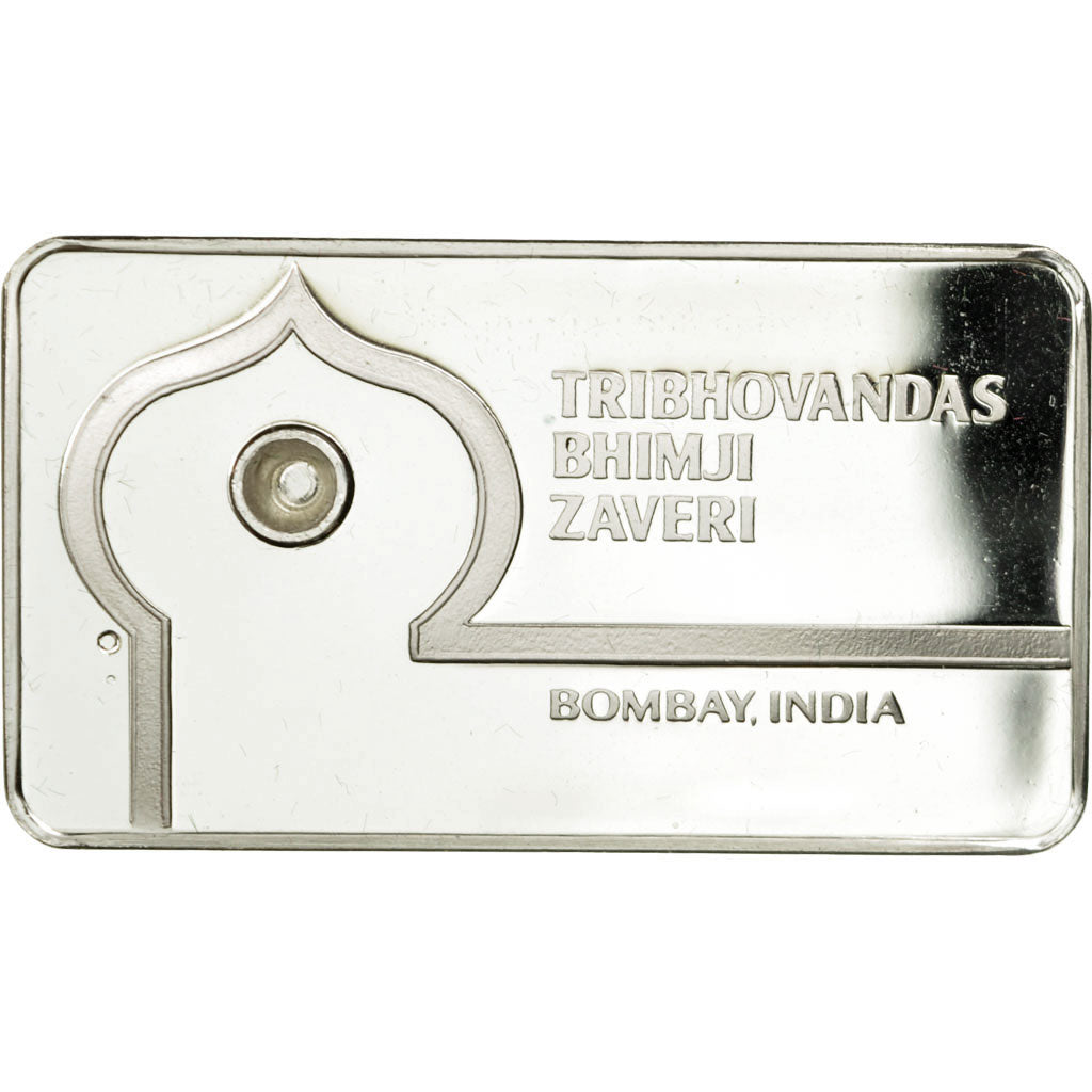 India, Medal, Lingotin, Tribhovandas Bhimji Zaveri, Garnet, Bombay, MS(64)