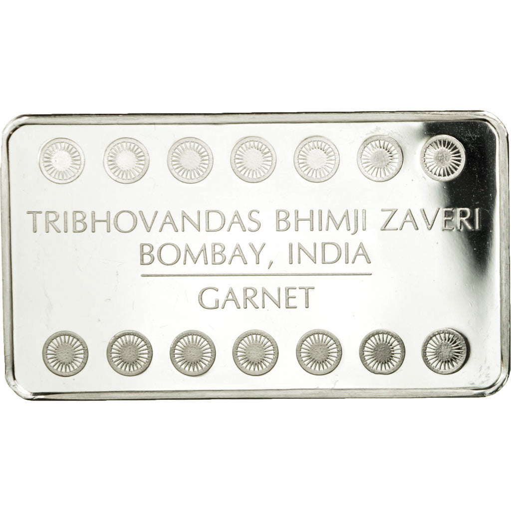 India, Medal, Lingotin, Tribhovandas Bhimji Zaveri, Garnet, Bombay, MS(64)