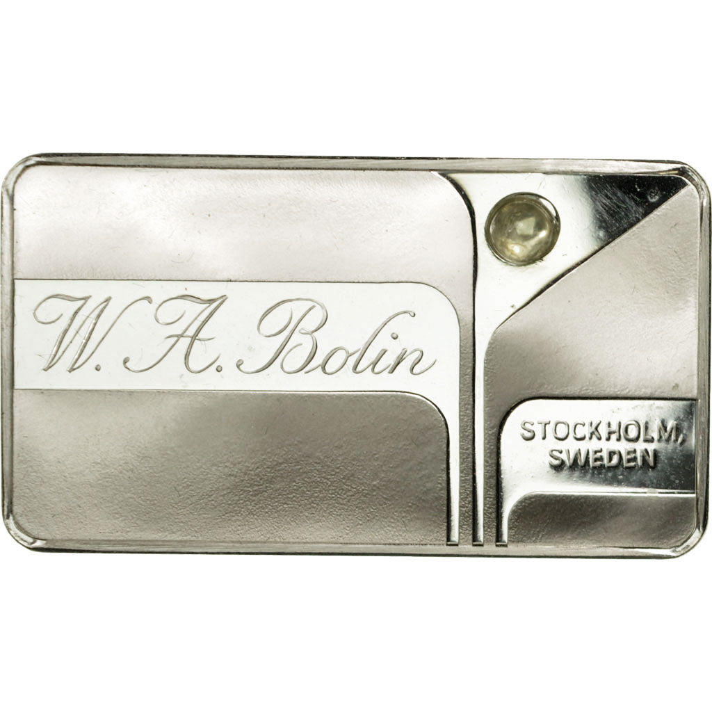 Szwecja, Medal, Lingotin,W.A Bolin, Apatite, Stockholm, MS(64), Srebro