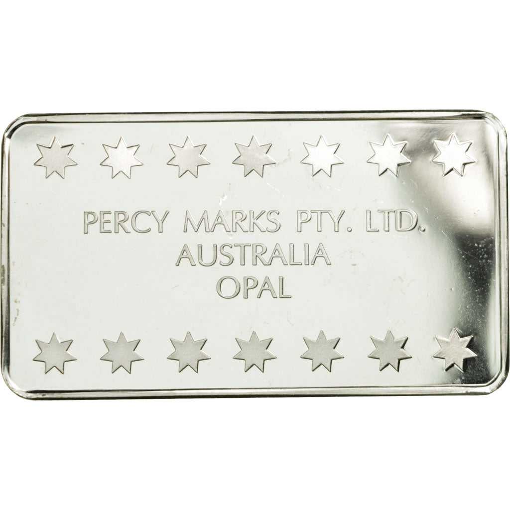 Australia, medalla, Lingotin, Percy Marks PTY. LTD., Opal, SC+, Plata
