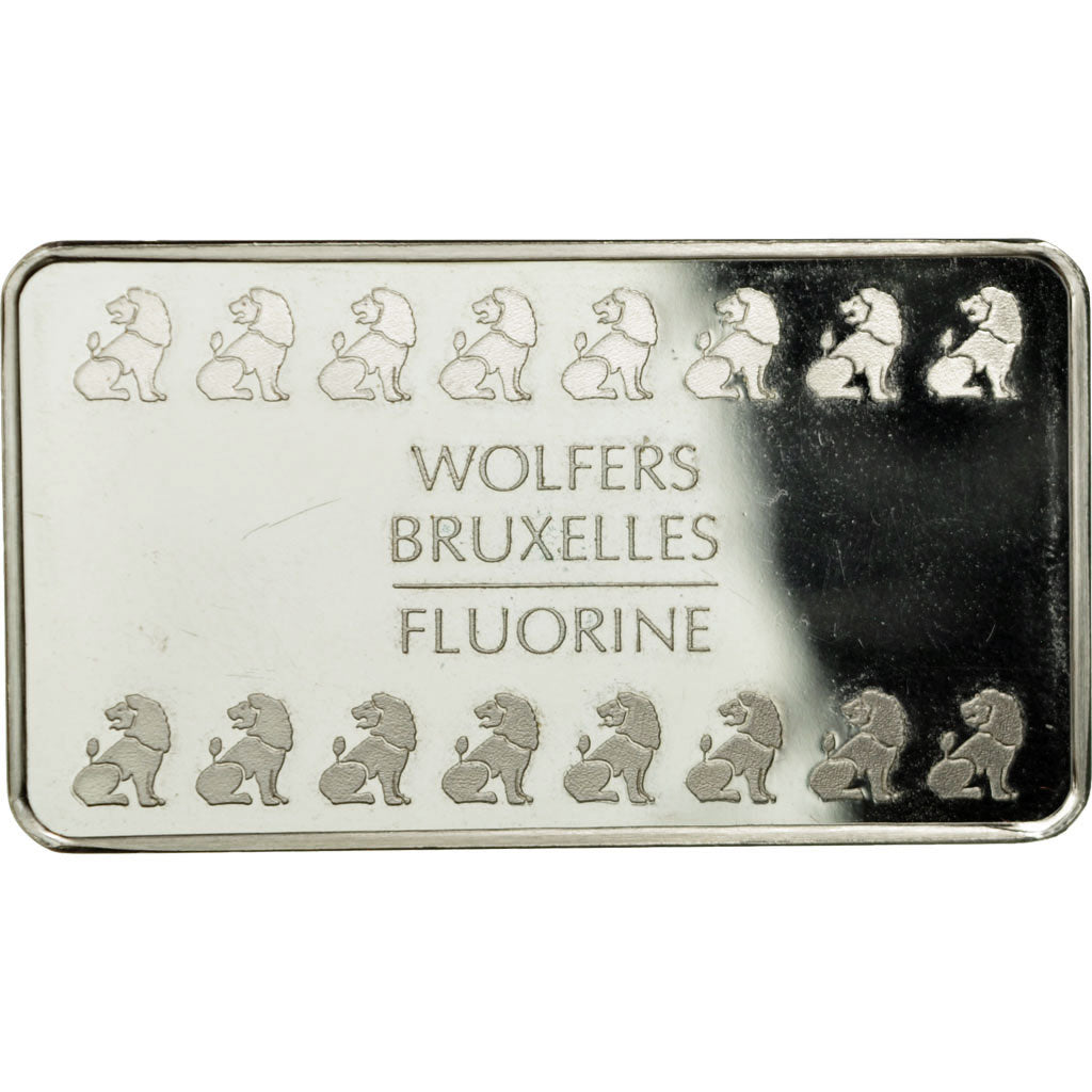 Belgium, Medal, Lingotin, Wolfers, Fluorine, Bruxelles, MS(63), Silver