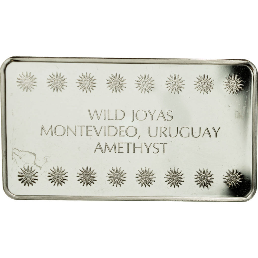 Uruguay, Medaille, Lingotin, Wild Joyas, Amethyst, Montevideo, UNZ+, Silber