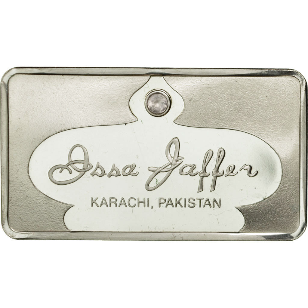 Pakistan, Medal, Lingotin, Issa Jaffer, Pink Topaz, Karachi, MS(64), Silver