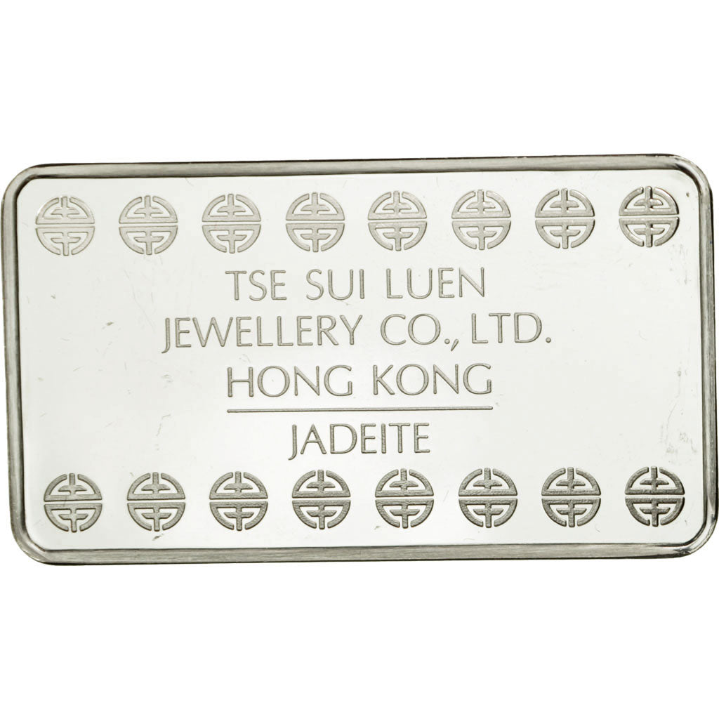 Hong Kong, Medal, Lingotin, Tse Sui Luen Jewellery CO., Jadeite, MS(64), Silver