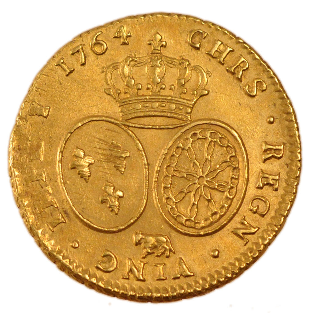 Francia, Louis XV, Double louis d'or de Béarn au bandeau, 2 Louis D'or, 1764...