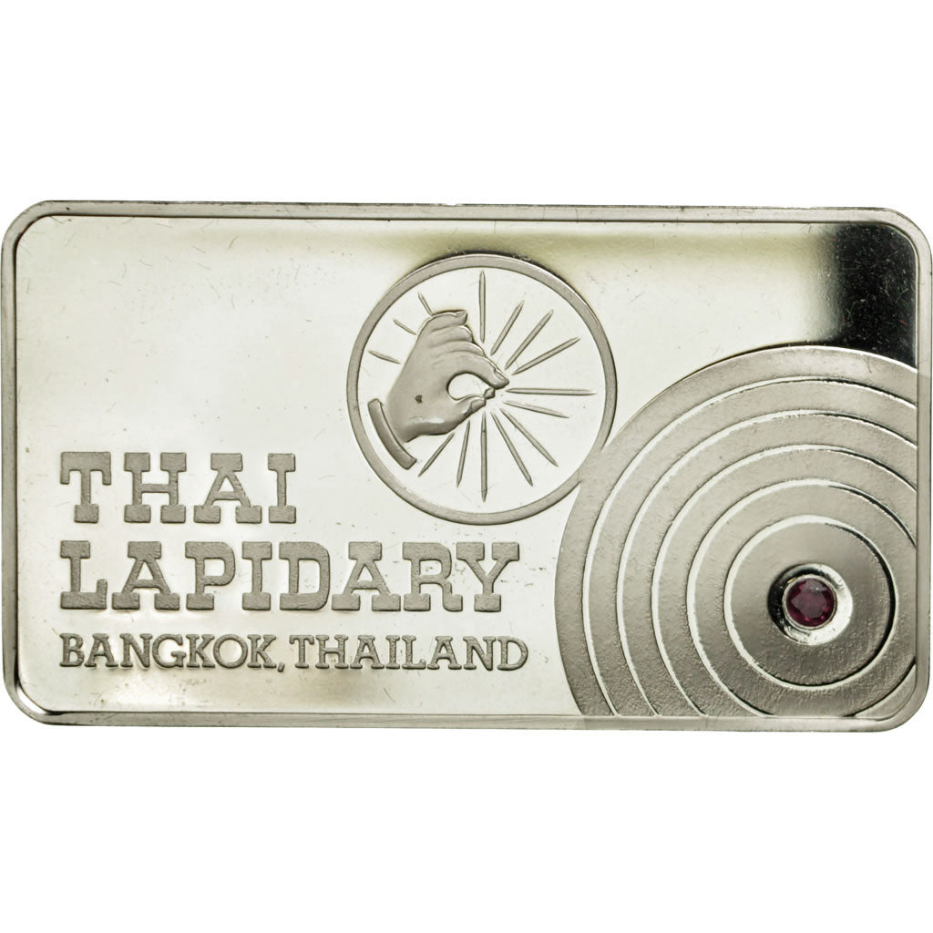 Thailand, Medal, Lingotin, Thai Lapidary, Ruby, Bangkok, MS(64), Silver