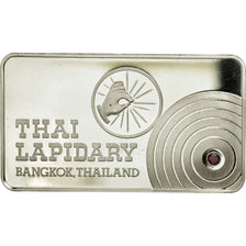 Thailand, Medal, Lingotin, Thai Lapidary, Ruby, Bangkok, MS(64), Silver