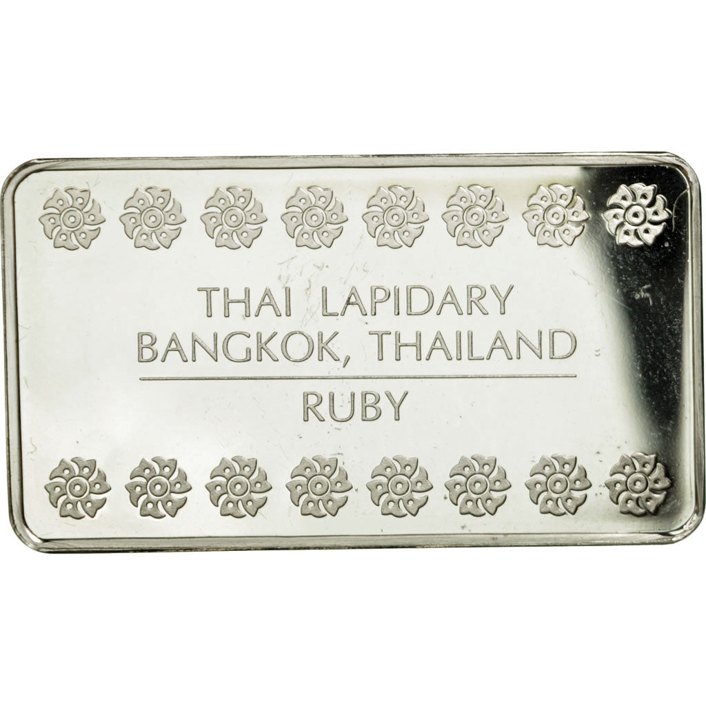 Thailand, Medal, Lingotin, Thai Lapidary, Ruby, Bangkok, MS(64), Silver