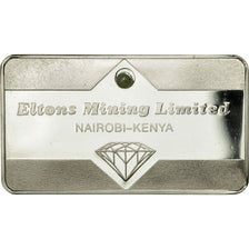 Kenia, Medaille, Lingotin, Eltons Minig Limited, Grossular Garnet, Nairobi, UNC