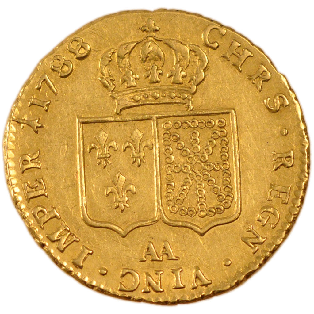 Francia, Louis XVI, Double louis d'or à la tête nue, 2 Louis D'or, 1788, Me...