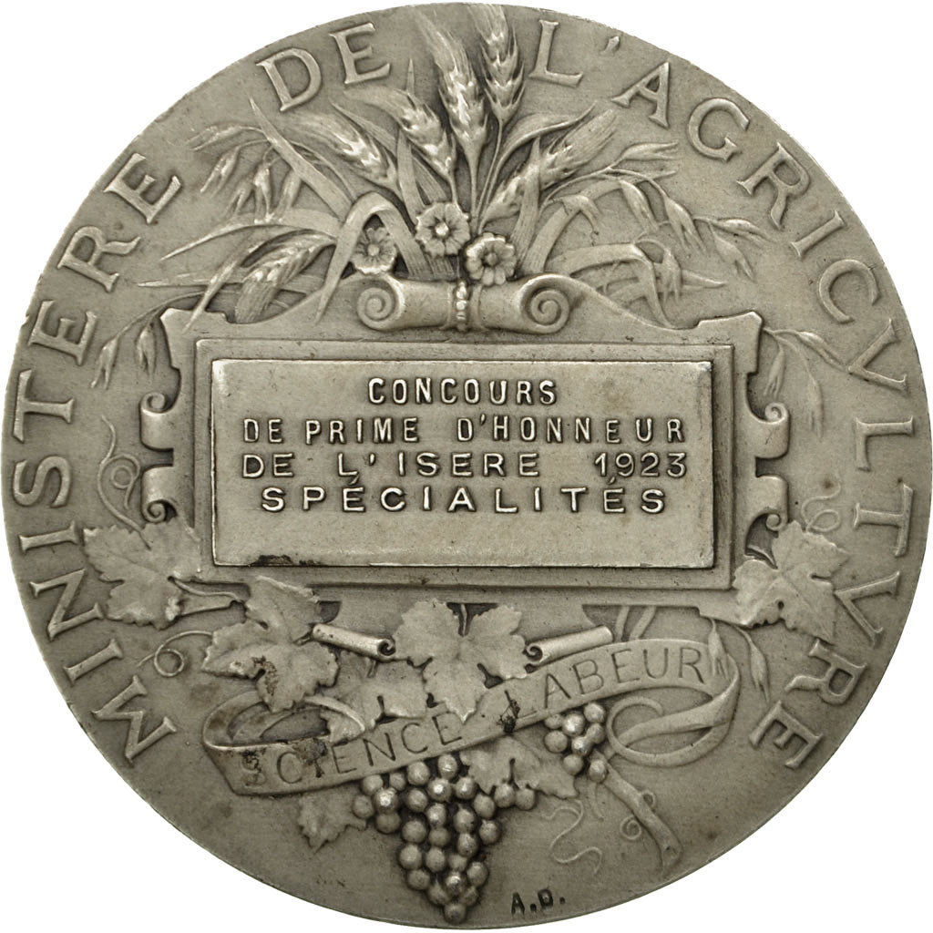 France, Medal, Agriculture, Concours de Prime d'Honneur, Isère, 1923, Dubois.A