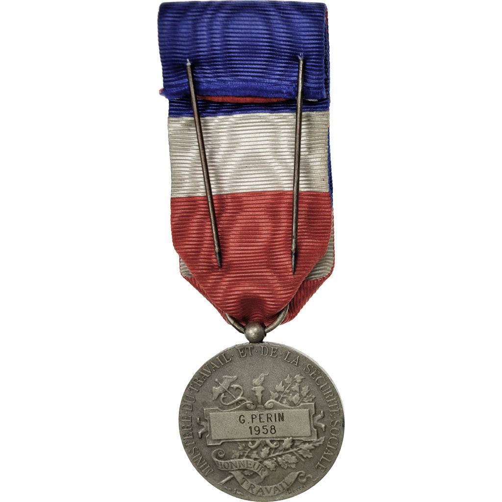 France, Médaille d'honneur du travail, Médaille, 1958, Très bon état
