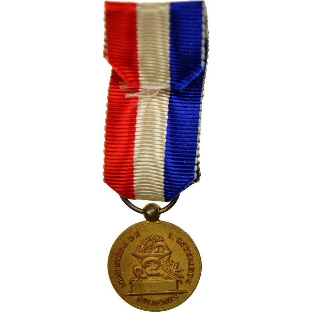 France, Mnistère de l'Intérieur, Epidémies, Médaille, Excellent Quality