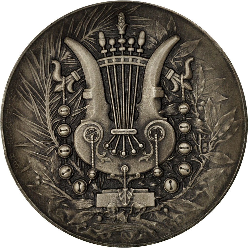 France, Medal, Prix de Musique, Kluge, MS(60-62), Silvered bronze