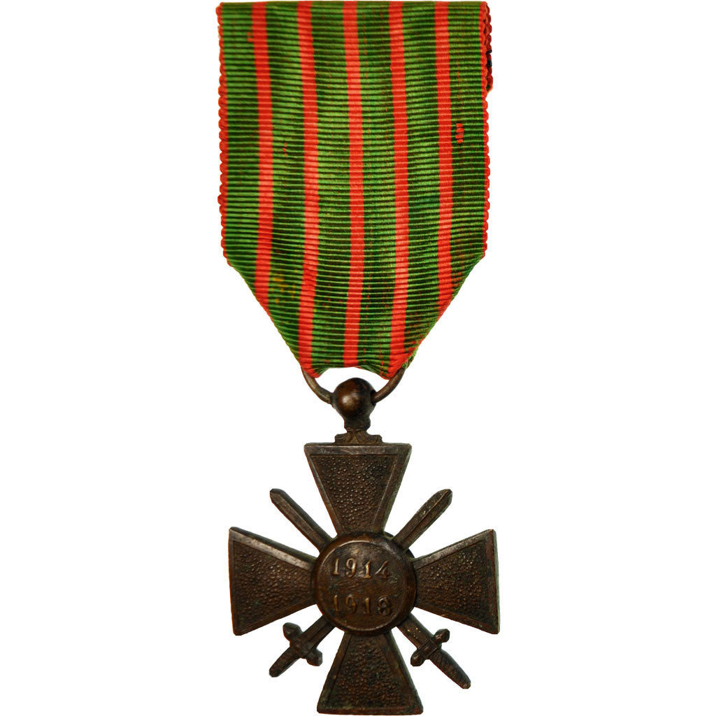 France, Croix de Guerre, Médaille, 1914-1918, Très bon état, Bronze, 37