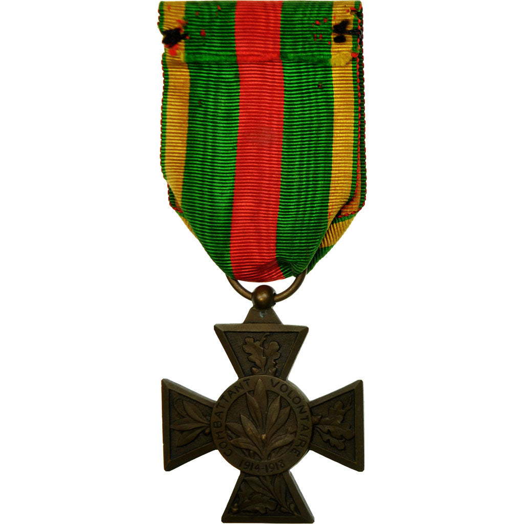 France, Croix du Combattant Volontaire, Medal, 1914-1918, Excellent Quality