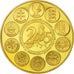 France, Medal, la Constitution Européenne, 2005, MS(65-70), Copper-Nickel Gilt