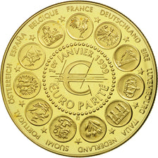 France, Medal, 1er Janvier 1999, Euro Parité, EUROPA, 1999, MS(65-70)
