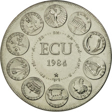 France, Medal, Ecu Europa, Europe Assise, 1984, Rodier, MS(65-70), Copper-nickel