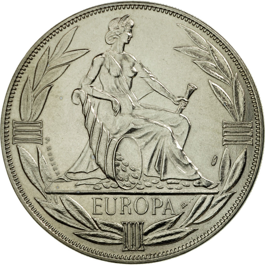 France, Medal, Ecu Europa, Europe Assise, 1984, Rodier, MS(65-70), Copper-nickel