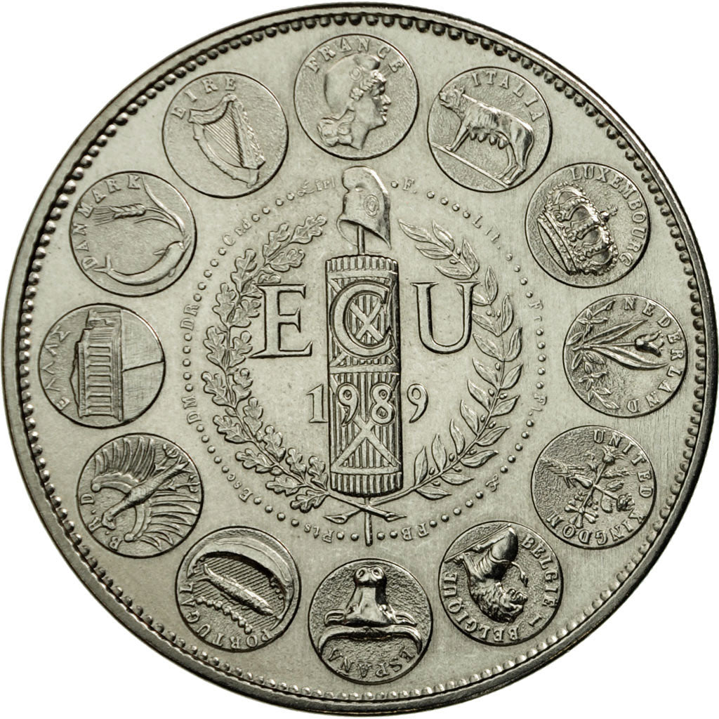 Frankrijk, Medaille, Ecu Europa, Marianne, 1989, Rodier, FDC, Copper-nickel