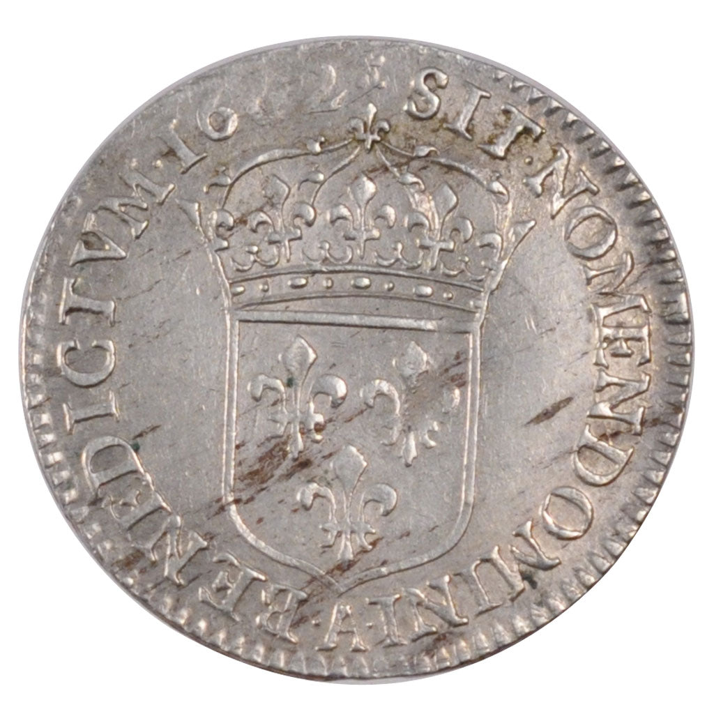 FRANCE, 1/12 Écu au buste juvénile, 1/12 ECU, 10 Sols, 1662, Paris, KM #199.1, M