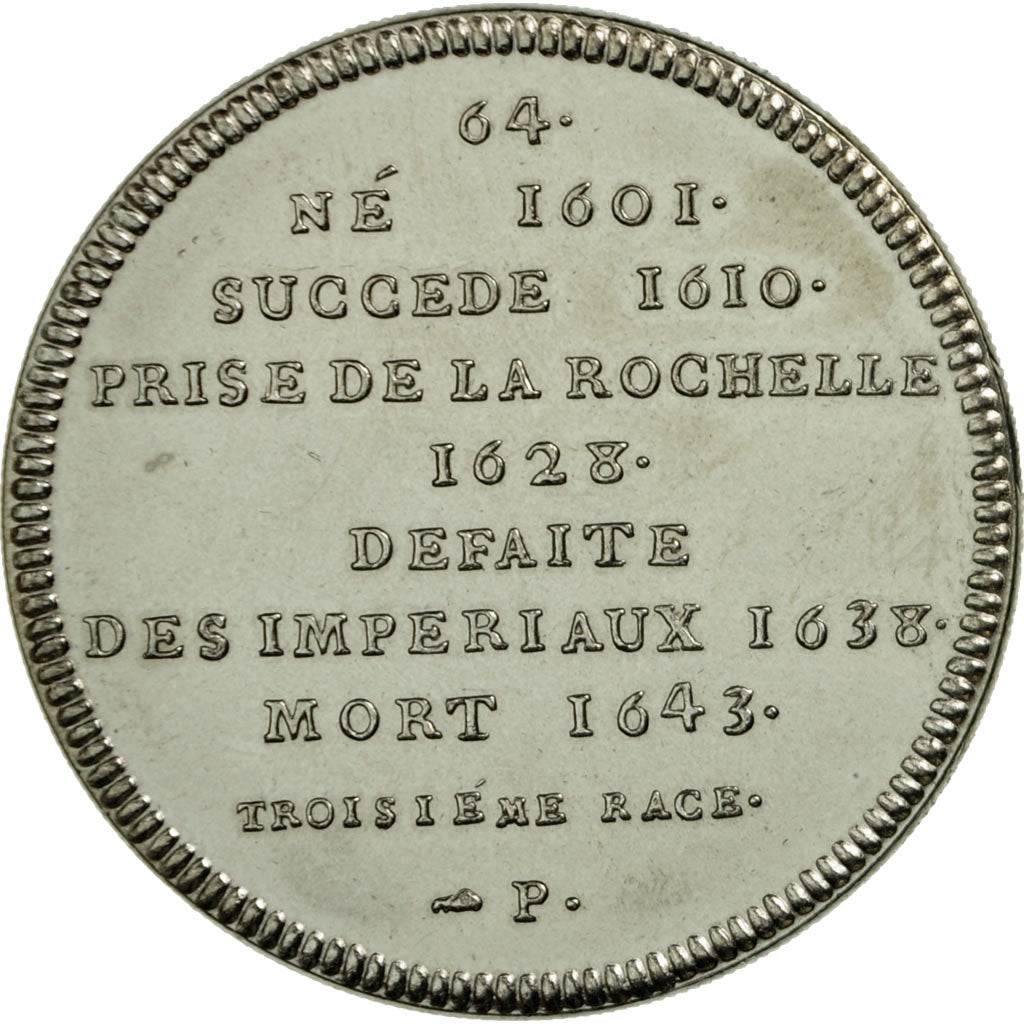 France, Medal, Les rois de France, Louis XIII, MS(65-70), Cupro-nickel