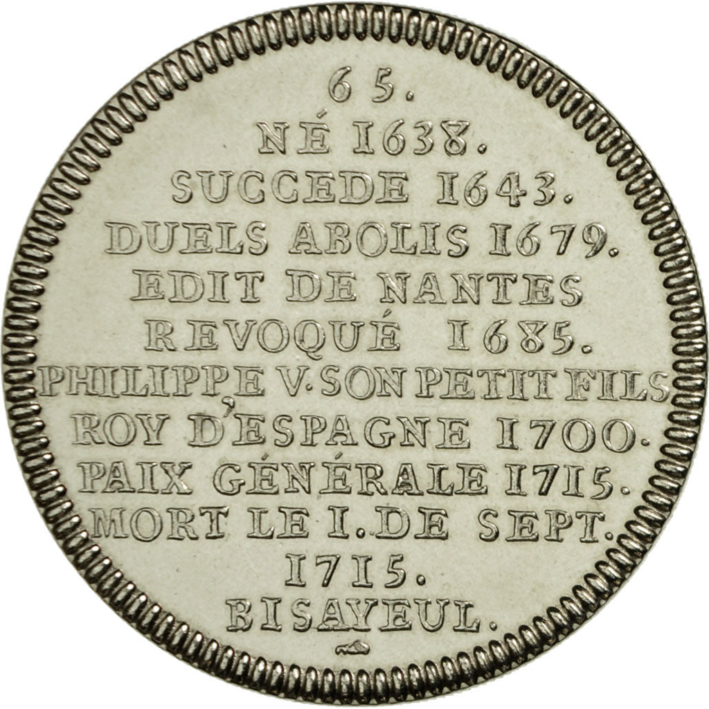 France, Medal, Les rois de France, Louis XIV, MS(65-70), Cupro-nickel