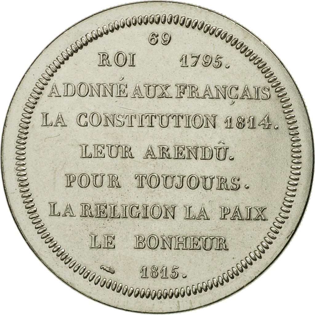 Francia, medalla, Les rois de France, Louis XVIII, FDC, Cuproníquel