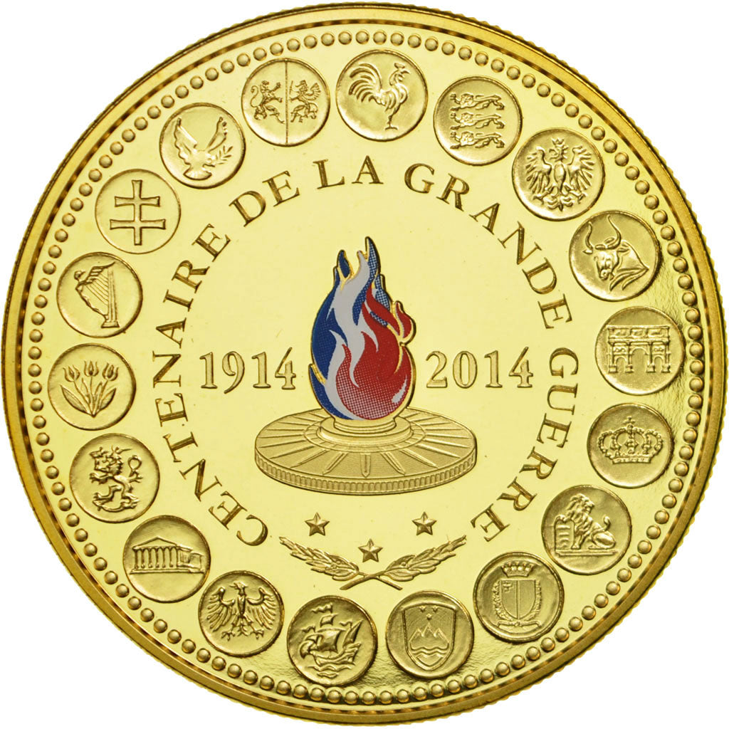 Frankreich, Medaille, Centenaire de la Grande Guerre, STGL, Copper-Nickel Gilt